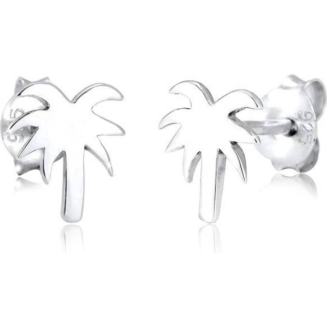 Elli damörhängen stiftörhängen palm trend strand semester hav palmer långväga resor filigran silver 925, Silver, Ingen ädelsten