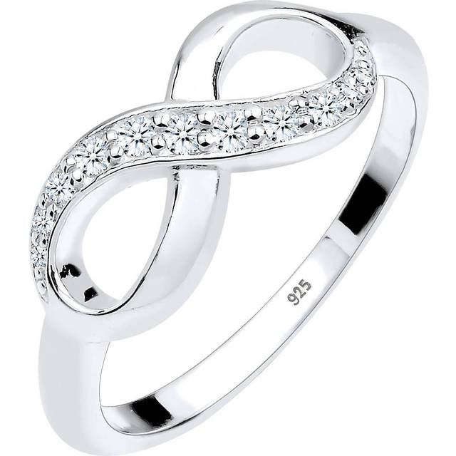 Diamore Women&#39;s 925 Sterling Silver 0.18 ct White Diamond Infinity Ring