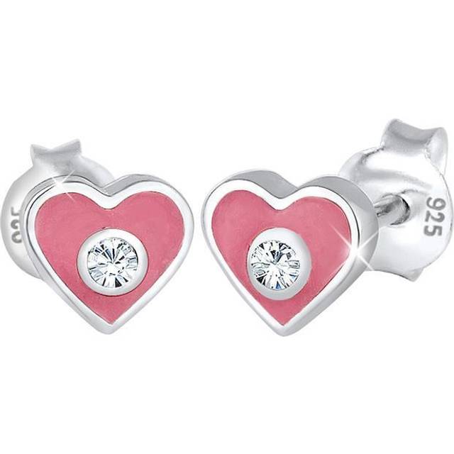 Elli Ohrringe Kind Herz Swarovski® Kristalle 925 sterlingsilver, Silver, Kristall