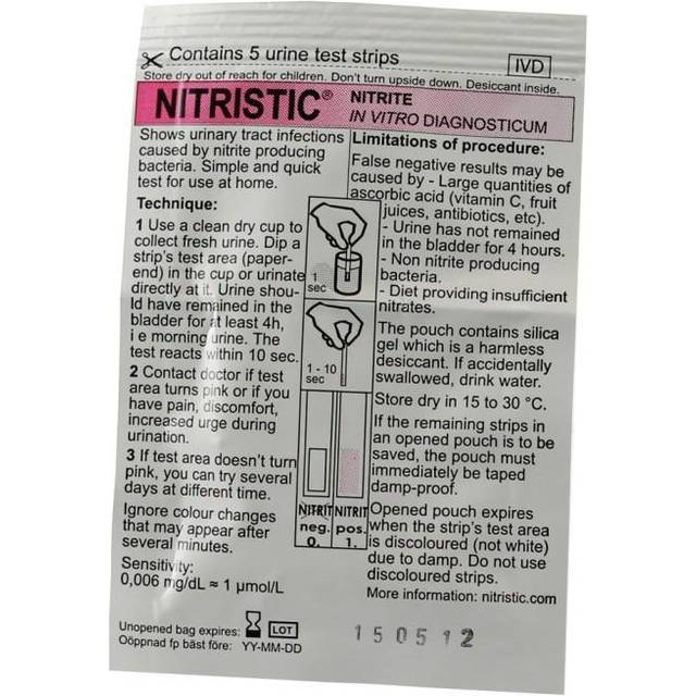 Nitristic teststickor urinvägsinfektion 5 st