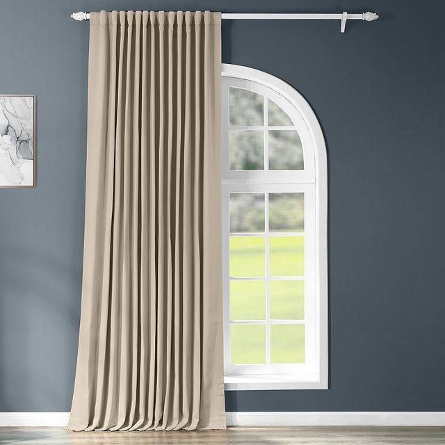 HPD Halvpris draperier extra breda mörkläggningsgardiner för rum för sovrum och vardagsrum 100 x 96 (1 panel), BOCH-151304-96-DW, klassisk brungrå