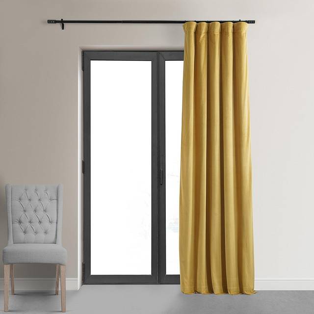HPD Halvpris draperier signatur sammet termiska mörkläggningsgardiner för vardagsrum 30 cm lång (1 panel) stång ficka isolerade mörkläggningsgardiner för sovrumsfönstergardiner, 50 B x 120 L, Fool's