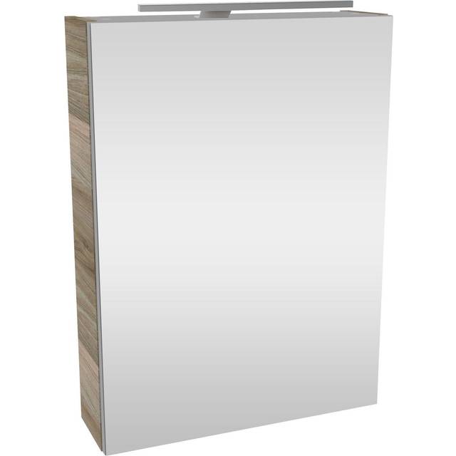 Mirror Cabinet 50cm x 68cm Mirror Cabinet with LED Lighting - Gray (680mm H X 500mm W X 150mm D)