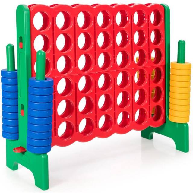 Giant Connect 4 Game Jumbo with 42 Rings-Blue