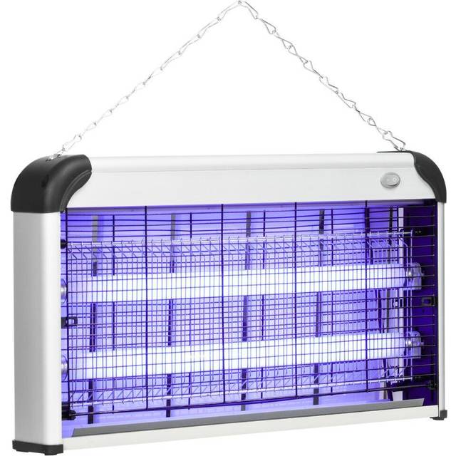 Outsunny Free Standing Wall Hanging 30w Electric Fly Mosquito Killer 60m2 Coverage Electric Fly Zapper, Bug Zapper, Insect Killer Silver