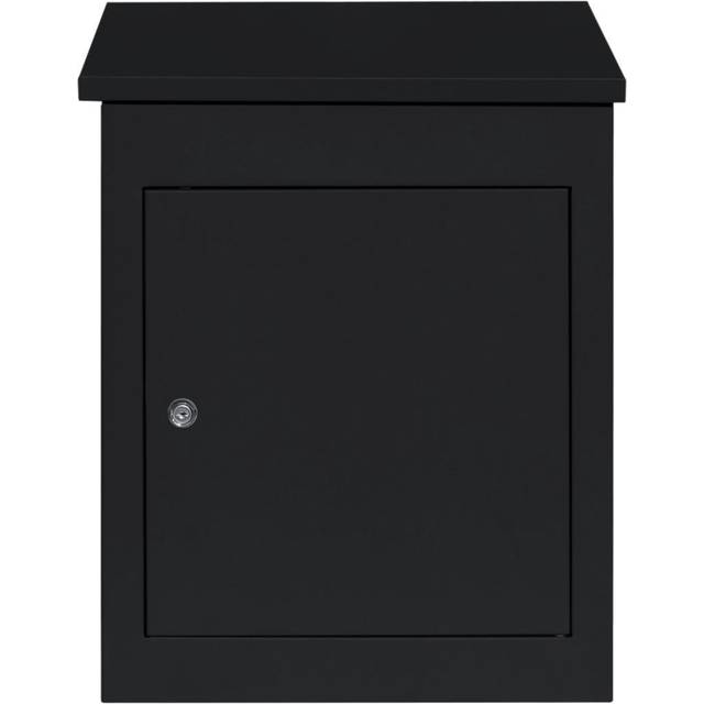 Monstershop Black Anti-Theft Parcel Post Box, Black
