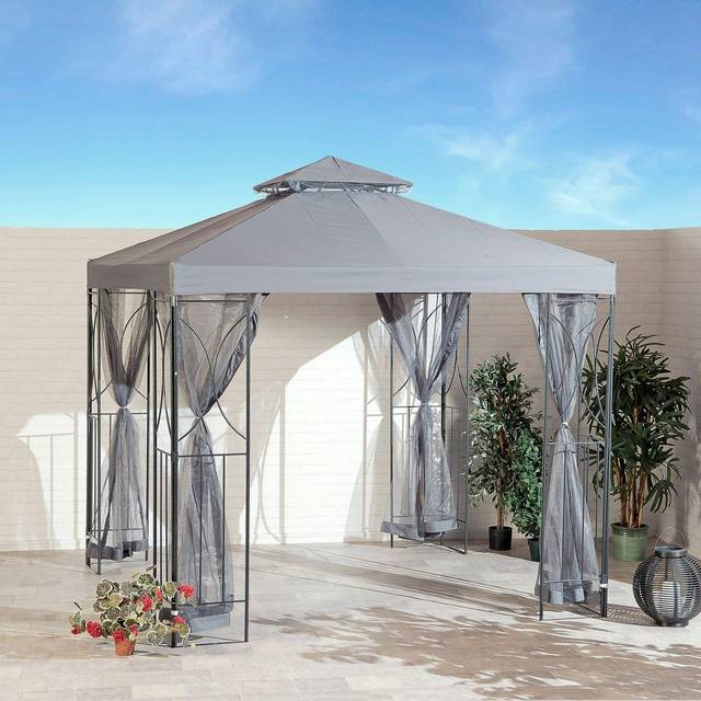 Suntime Polenza 2.5m Dark Grey Gazebo, Grey