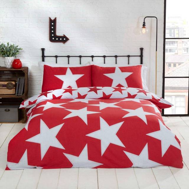 Rapport Home King Size Red All Stars Duvet Set