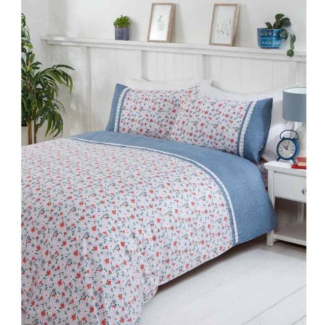 Penelope Blue Duvet Set - Double, Blue