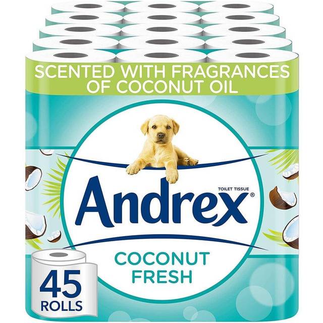 Andrex Coconut Fresh 2-Ply Luxury Pack - 45 Or 90 Rolls | Wowcher