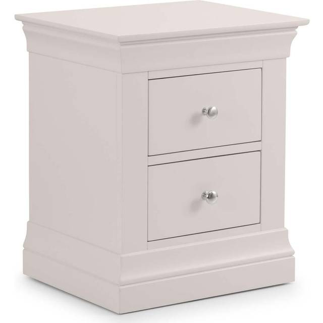 Julian Bowen Clermont 2 Drawer Bedside - Light Grey