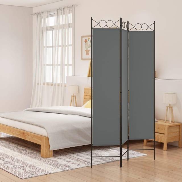 (Anthracite, 120 x 200 cm) vidaXL 6-Panel Room Divider Fabric Privacy Screen Paravent Multi Colours/Sizes