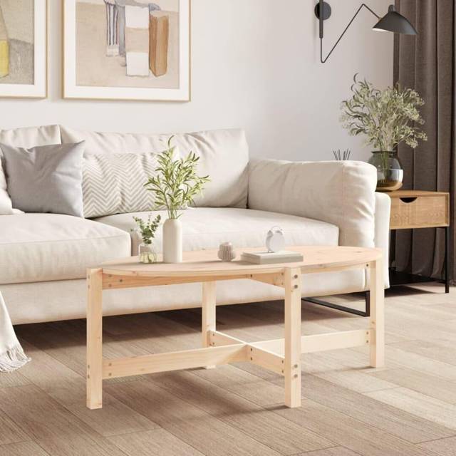 vidaXL Coffee Table 118x63x45 cm Solid Wood Pine - Brown
