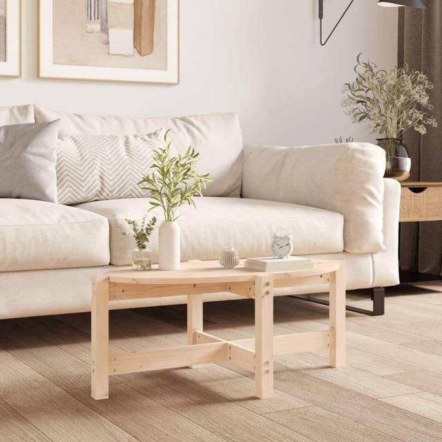 vidaXL Coffee Table 87x48x35 cm Solid Wood Pine - Brown