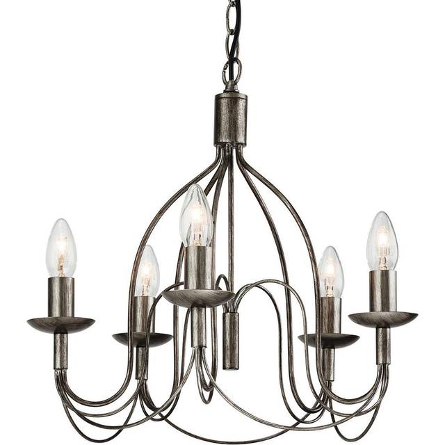 Firstlight Regency Classic Style 5-Light Pendant Light Antique Silver