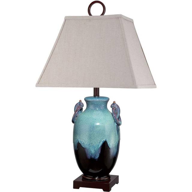 Quoizel Amphora 1 Light Table Lamp, Blue