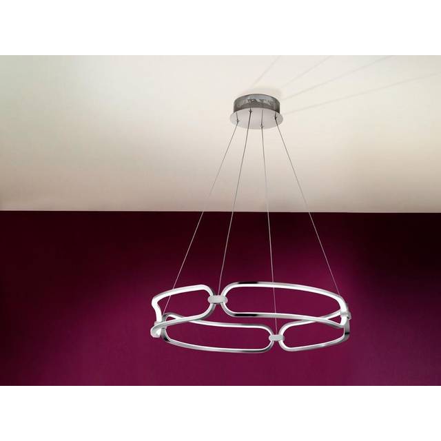 Schuller Colette Modern Stylish Dimmable LED Designer Pendant Light Chrome with Remote Control
