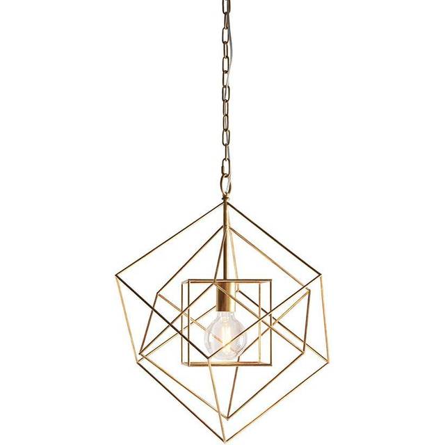Merano Pescara Leaf Antique Gold Pendant Ceiling Light - 50.4 x 50.4 x 220cm
