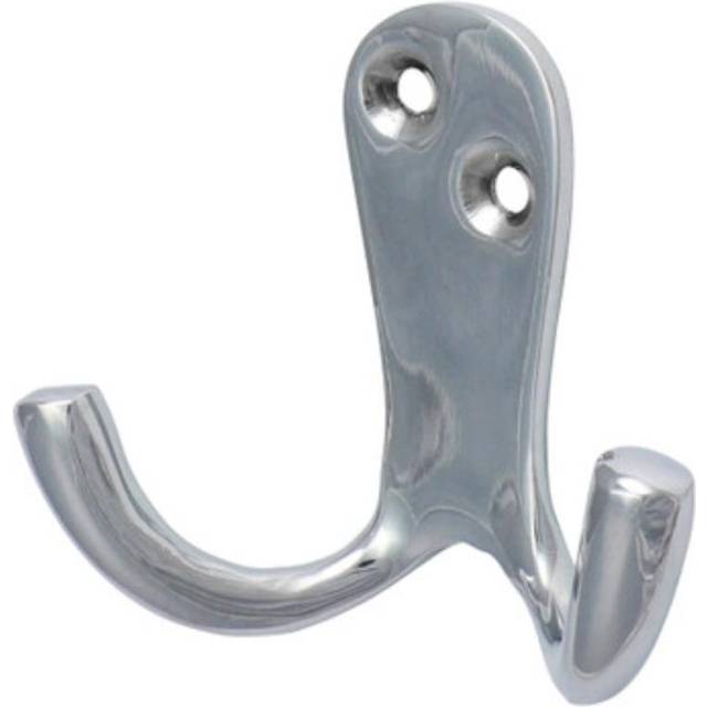 TIMCO Double Robe Hook Polished Chrome - 200611- you get 8