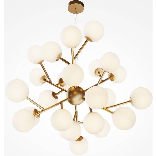 Maytoni Maytoni Dallas Modern 24 Light Globe Pendant Ceiling Light Gold, Matte White Shade, G9