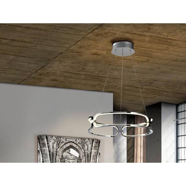 Schuller Colette Small Modern Stylish Dimmable LED Designer Pendant Light Chrome with Remote Control
