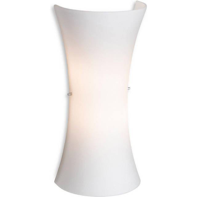 Firstlight Forum Modern Style Up and Down Wall Light in White and Opal Glass