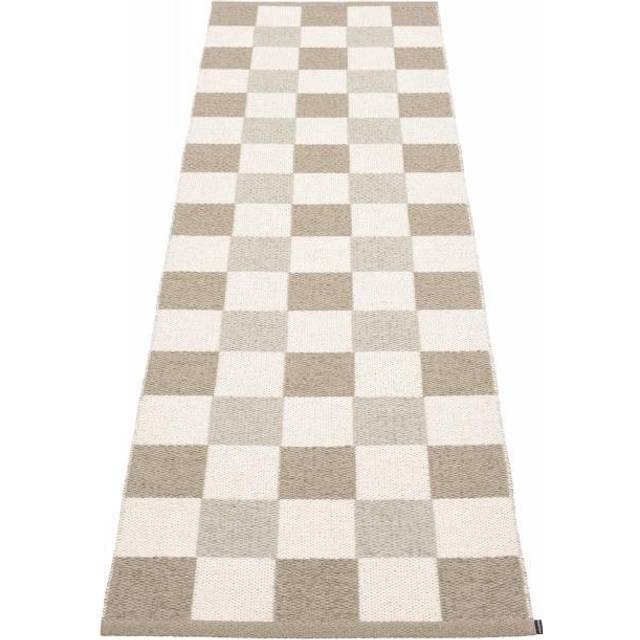 Pappelina Pix gångmatta Dark Linen-vanilla, 70x240 cm