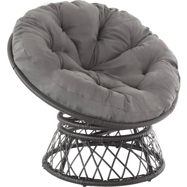Tectake Gargano Rattan Chair - Black, Black