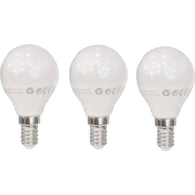 6W LED Ball Bulb E14 3000K Energy Saving - White / 3