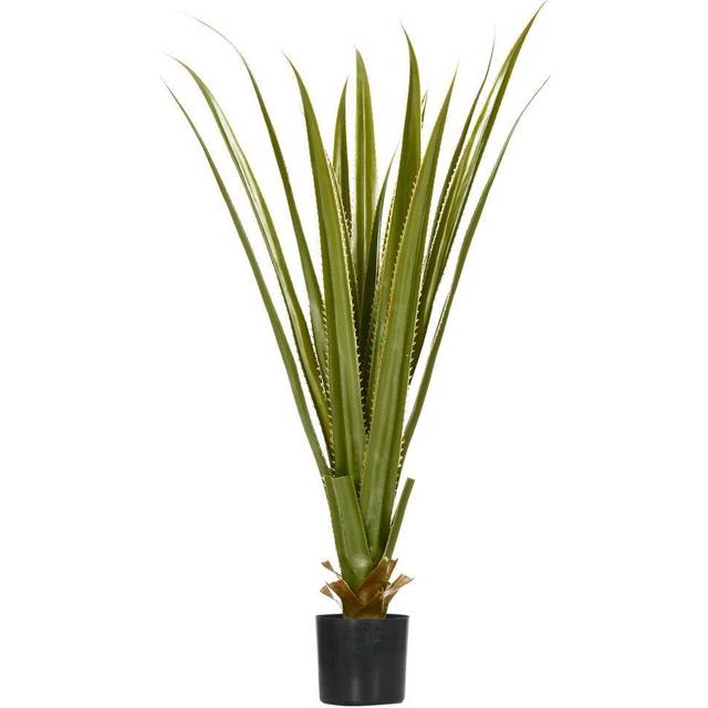 HOMCOM Potted Artificial Plants Agave Succulent 90cm, Green