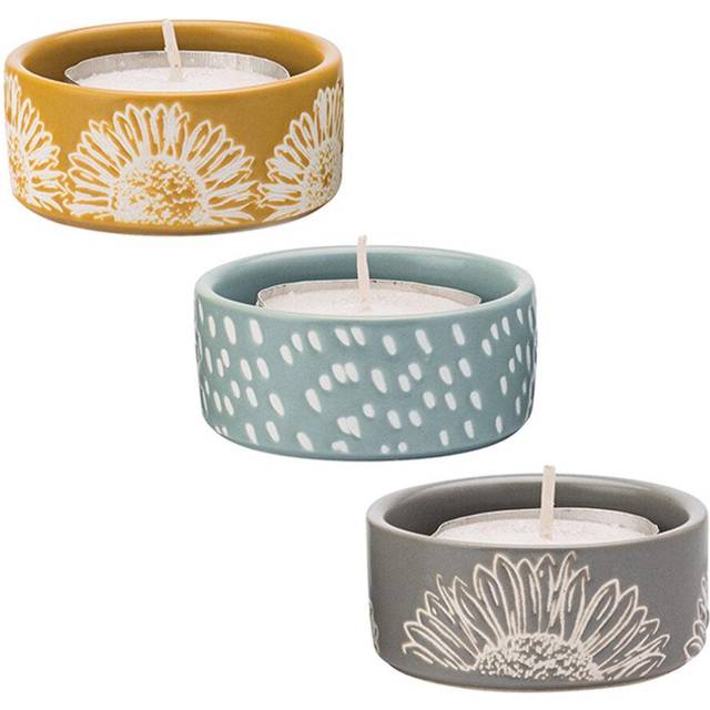 Tealight Candle Holder Set of 3 Artisan Flower English Tableware Co.