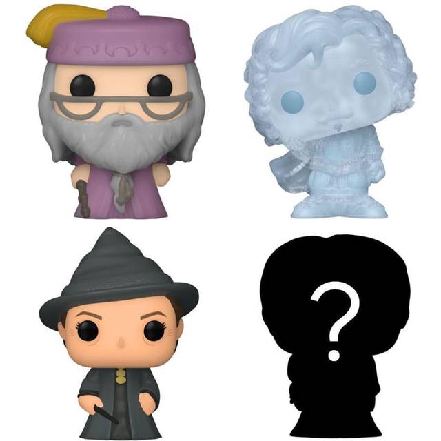 Funko Bitty POP! HP - Dumbledore 4PKoch en överraskande mysteriefigur - 2,2 cm (0,9 tum) - Harry Potter samlarobjekt - stapelbar displayhylla ingår - presentidé - festväskor strumpa