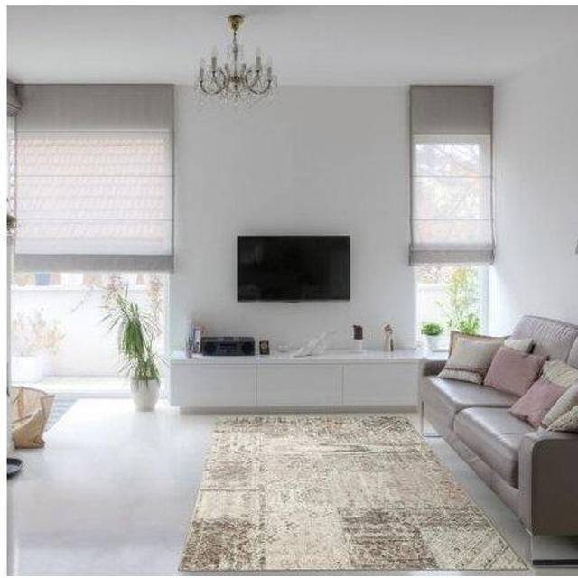(160x230cm) Amalfi Pink/Beige Large Rug Living Room Bedroom Rugs Soft Easy Care Carpet