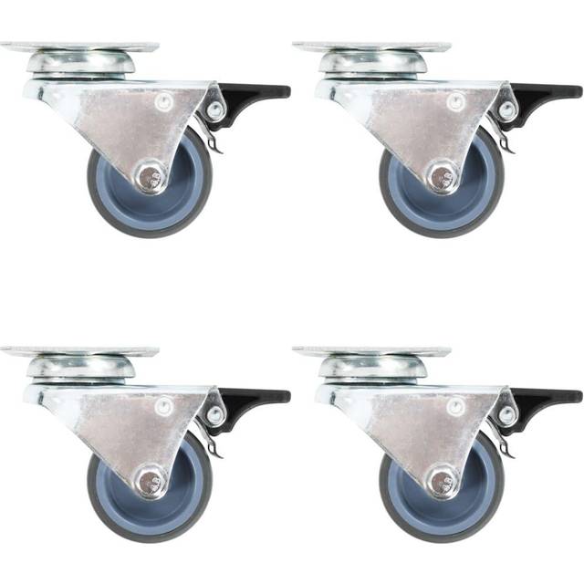 vidaXL 8 pcs Twin-wheel Swivel Casters 50 mm