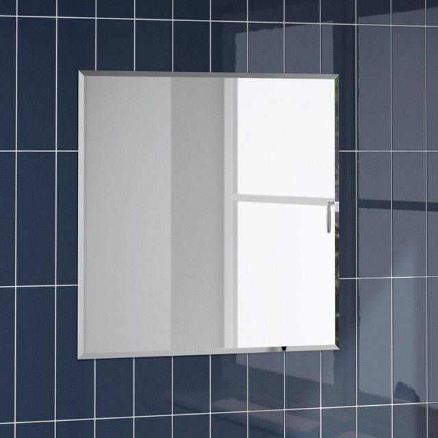 Essentials Niveus Square Frameless Bathroom Mirror - 500 x 500mm