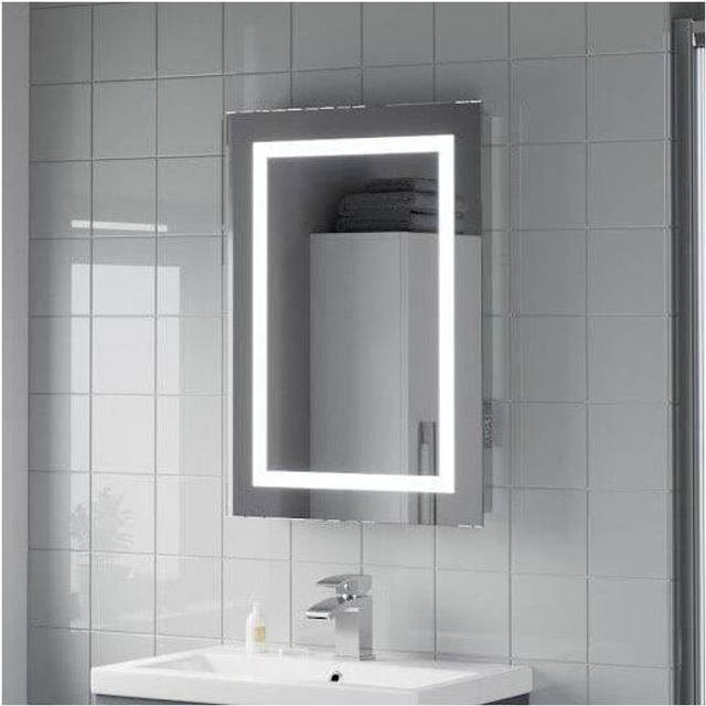Artis Niteo LED Bathroom Mirror with Demister Pad and Shaver Socket 500 x 700mm - Mains Power