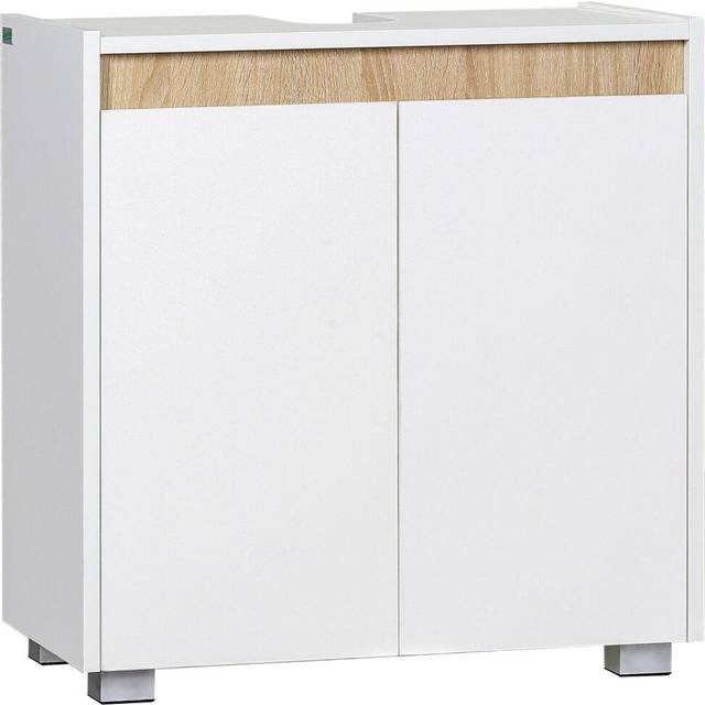 kleankin Modern Bathroom Sink Cabinet - Floor Standing Under Sink Cabinet White | TJ Hughes