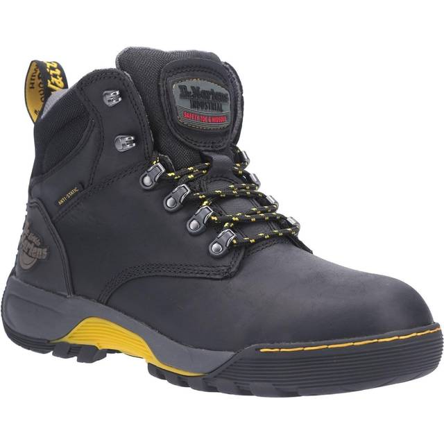 (6 UK, Black) Dr Martens Mens Ridge ST Lace Up Hiker Leather Safety Boot