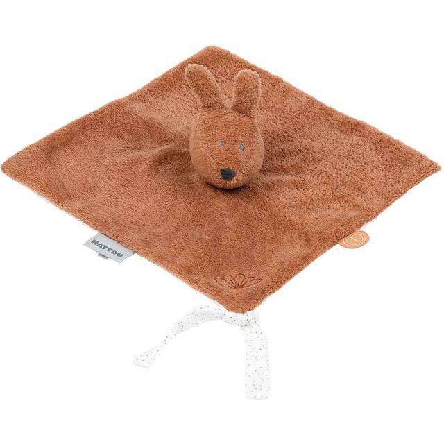 Nattou Snuttefilt - Bonnie Kanin - 27x27 cm - Rust - Nattou - One Size - Snuttefilt