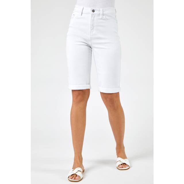 Essential Stretch Knee Length Shorts - White - Size 20 - Roman