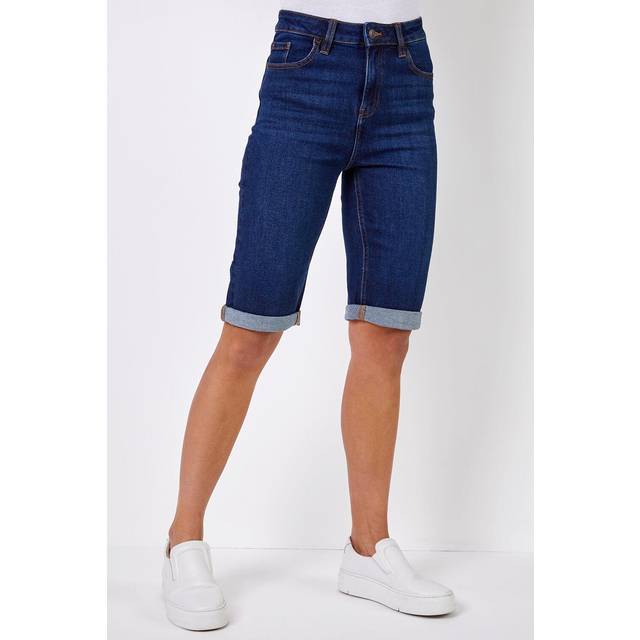 Roman Indigo Essential Stretch Knee Length Shorts - Size 20