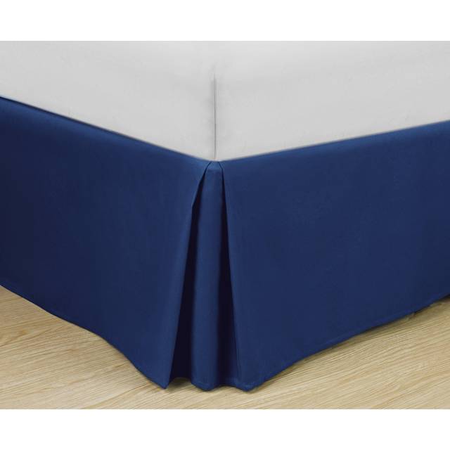 Cathay Home Double Brushed Microfiber Pleated Easy Fit Bed Skirt  Ultra Soft  Fade and Wrinkle Resistant  Royal Blue  Full