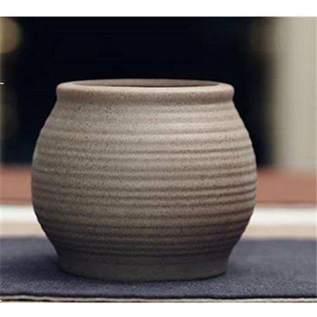 Kifon Gray Curved Ceramic Pot - Large