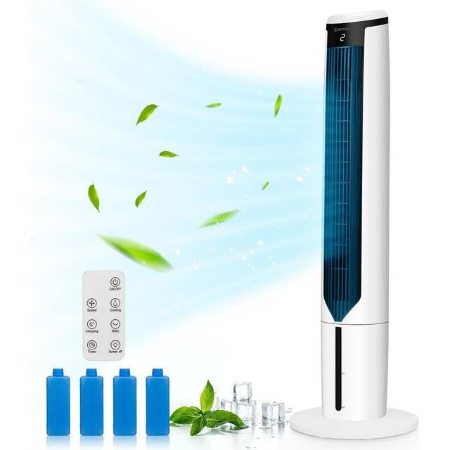 3 in 1 Portable Evaporative Air Cooler, Humidifier and Fan - White