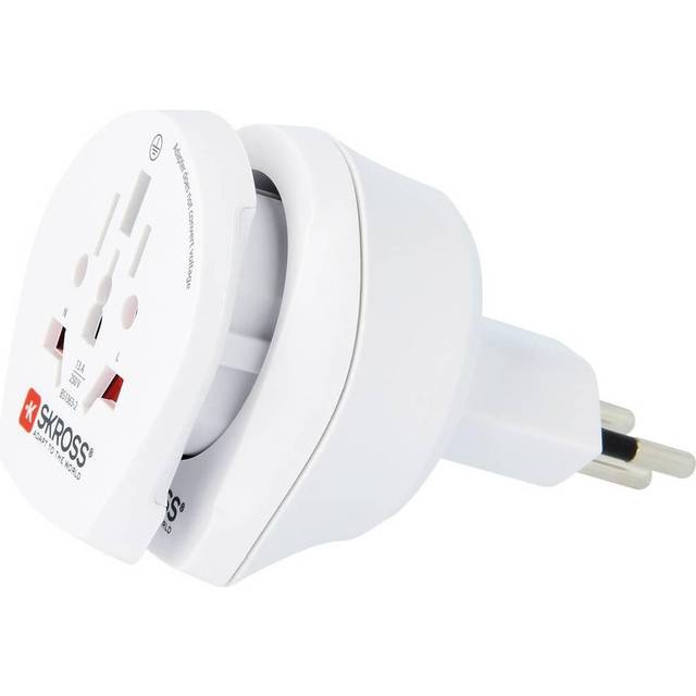 SKROSS | 1.500206-E | Combo Steckeradapter World to Switzerland - Eingangsspannung und Leistung: 100V – 1000W / 250V – 2500W Anti-Schock-Schutz