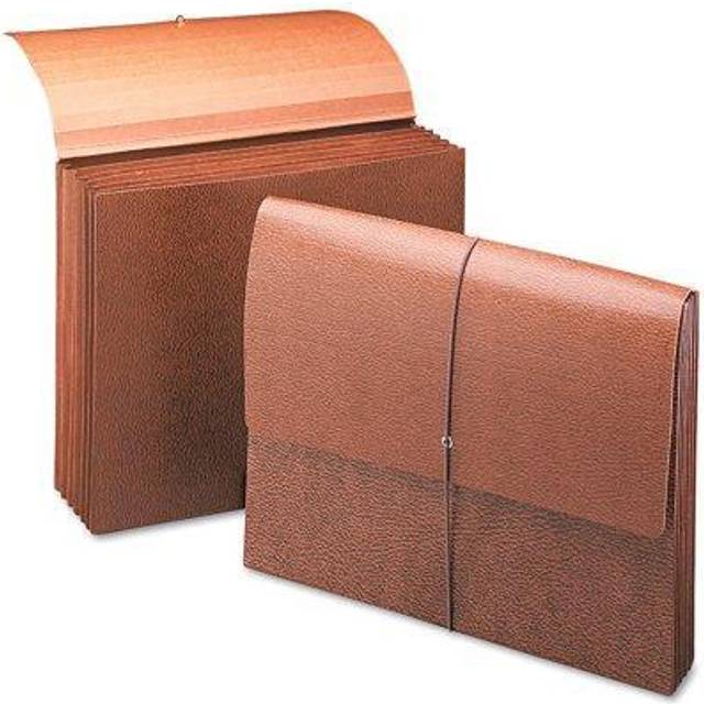 Smead Custom Printed Stock Partition Wallet with Elastic Cord  5-1/4-Inch Expansion  6 Pockets  Letter Size  Redrope
