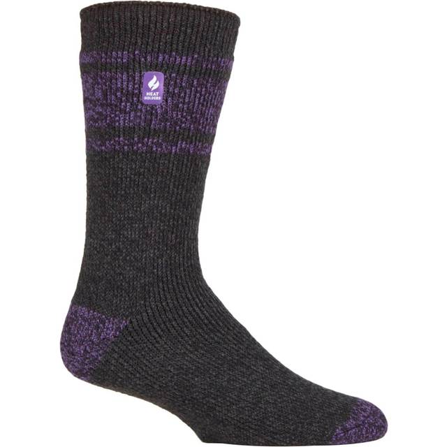 Heat Holders - Mens Extra Thick Thermal Socks for Winter - Grey - UK 6-11