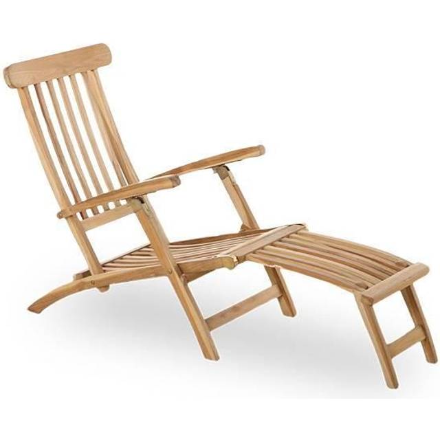 TEAK Dækstol m/fodskammel