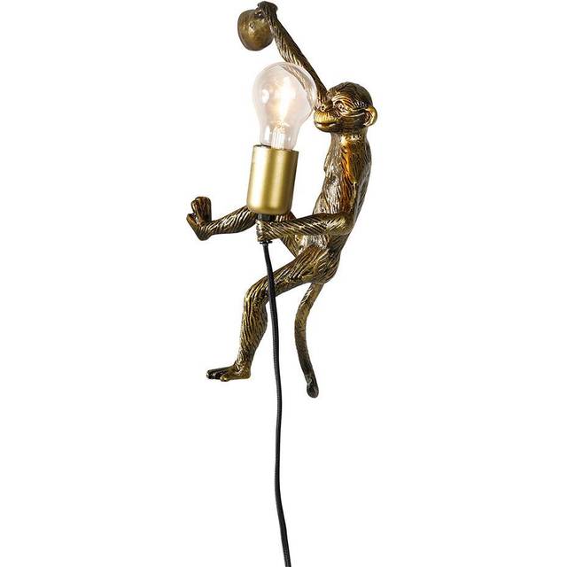 Klassisk vägglampa guld - Animal Monkey