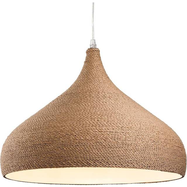Firstlight Coast Modern Style Onion-Shaped Pendant Light Brown Rope